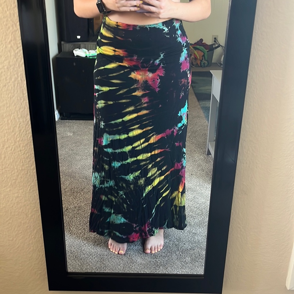 Rainbow Maxi Skirt, SO stretchy!